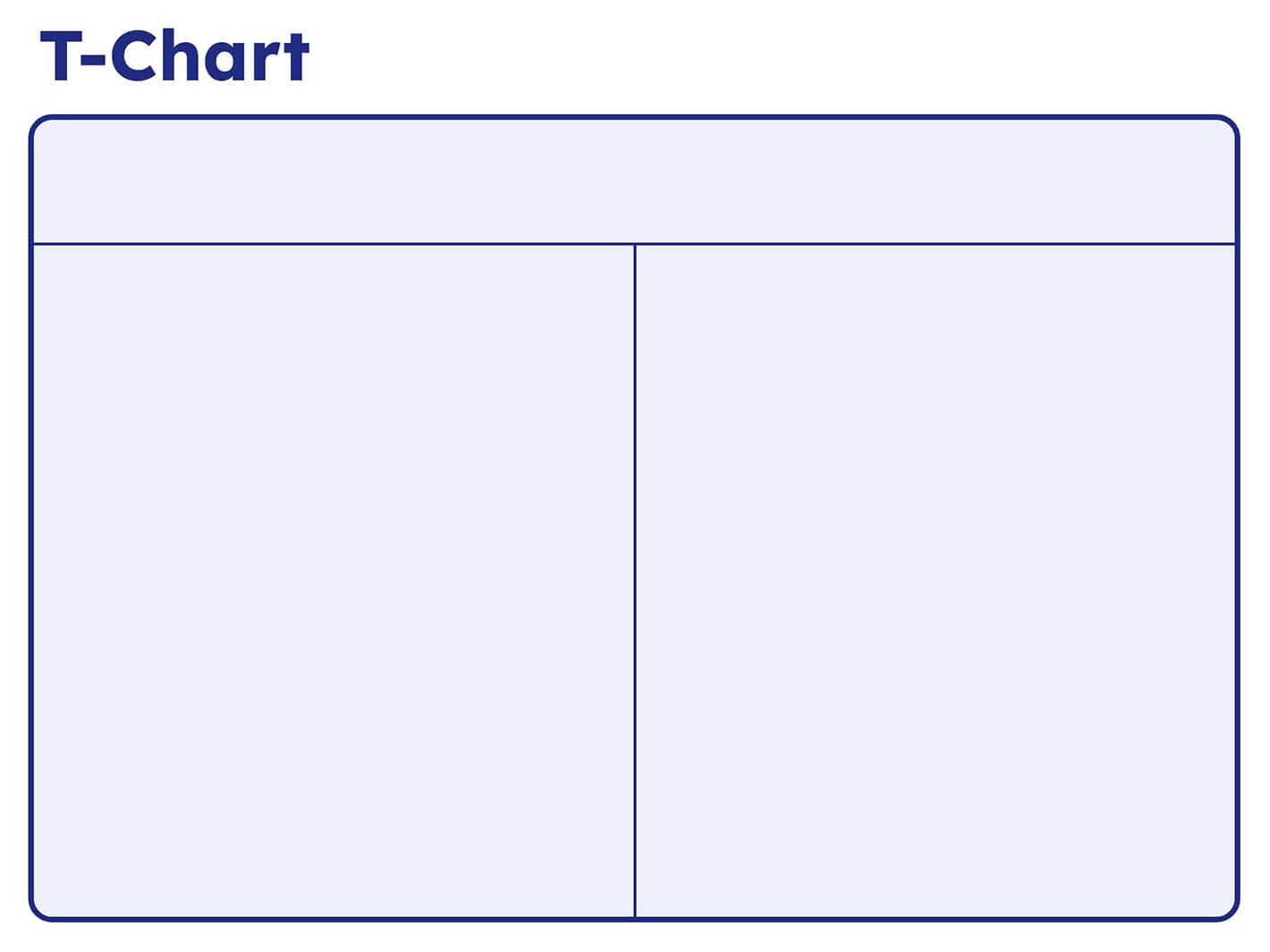 T-Chart - Book Creator App inside T Chart Printable