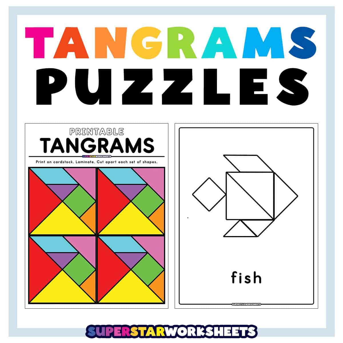 Tangram Puzzles - Superstar Worksheets regarding Free Printable Tangram Puzzle Patterns