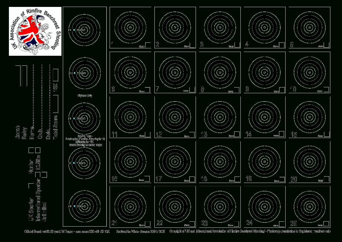 Targets For Download And Printing Within Accurateshooter for Free Printable 22 Rifle Targets