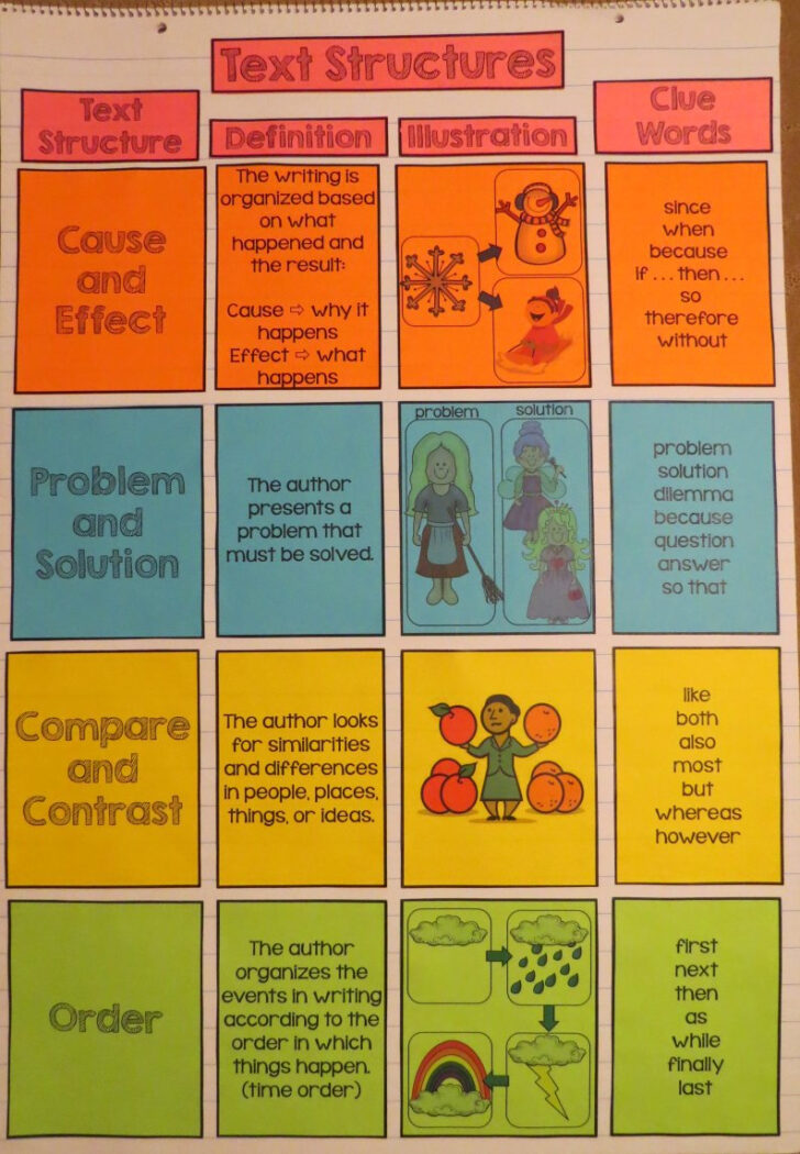 Text Structure Anchor Chart Printable