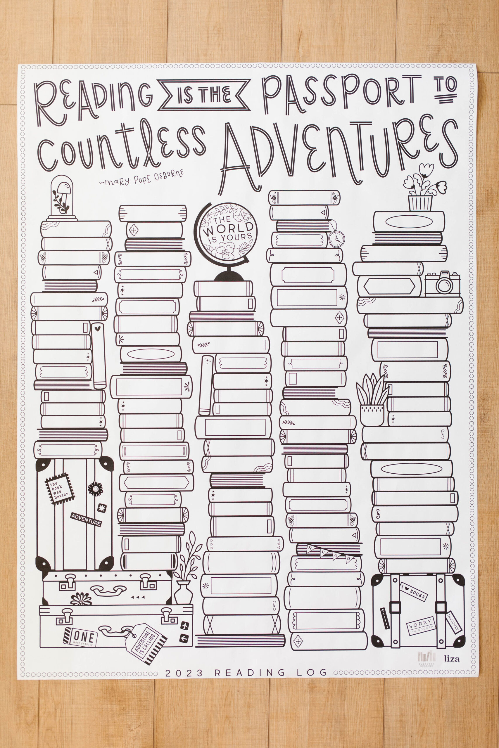The 2023 Printable Reading Log - Everyday Reading within 100 Book Reading Chart Printable Free