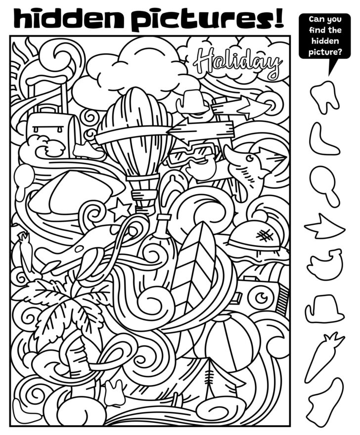 Free Printable Difficult Hidden Pictures
