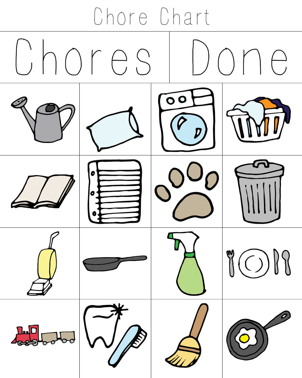 The Life Of Jennifer Dawn: Printable Chore Chart For Kids pertaining to Visual Chore Chart Printable