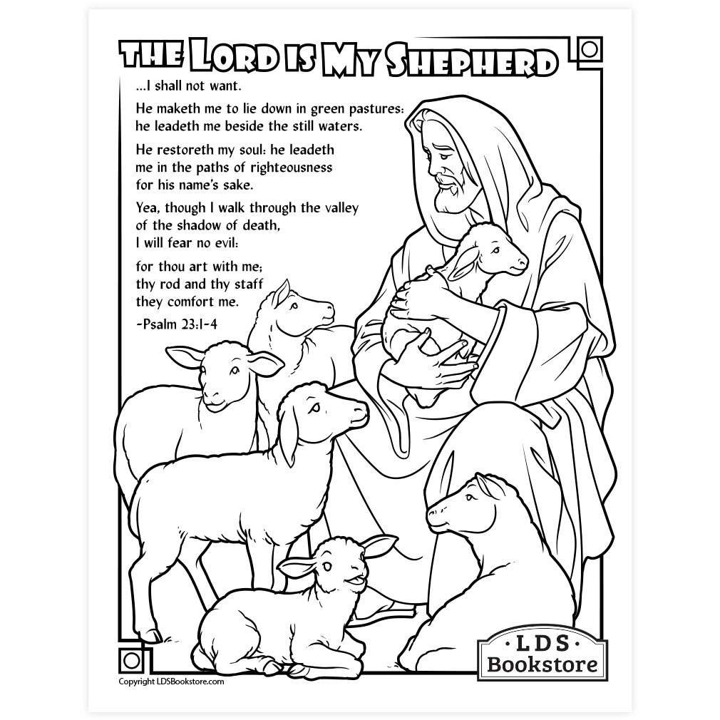 The Lord Is My Shepherd Coloring Page - Printable with regard to The Lord is My Shepherd Free Printable