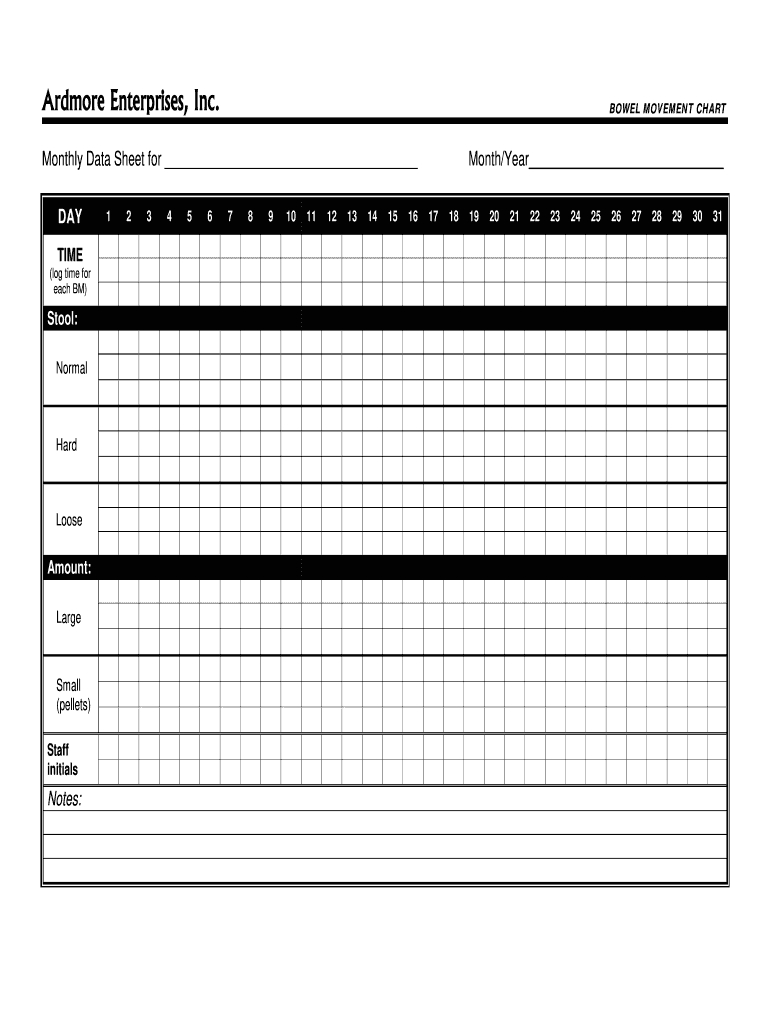 Time Log - Fill Online, Printable, Fillable, Blank | Pdffiller inside Free Printable Bowel Movement Log