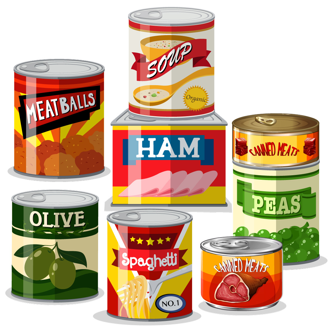 Tin Can Coloring Label Mockup Eps File within Free Soup Can Label Template