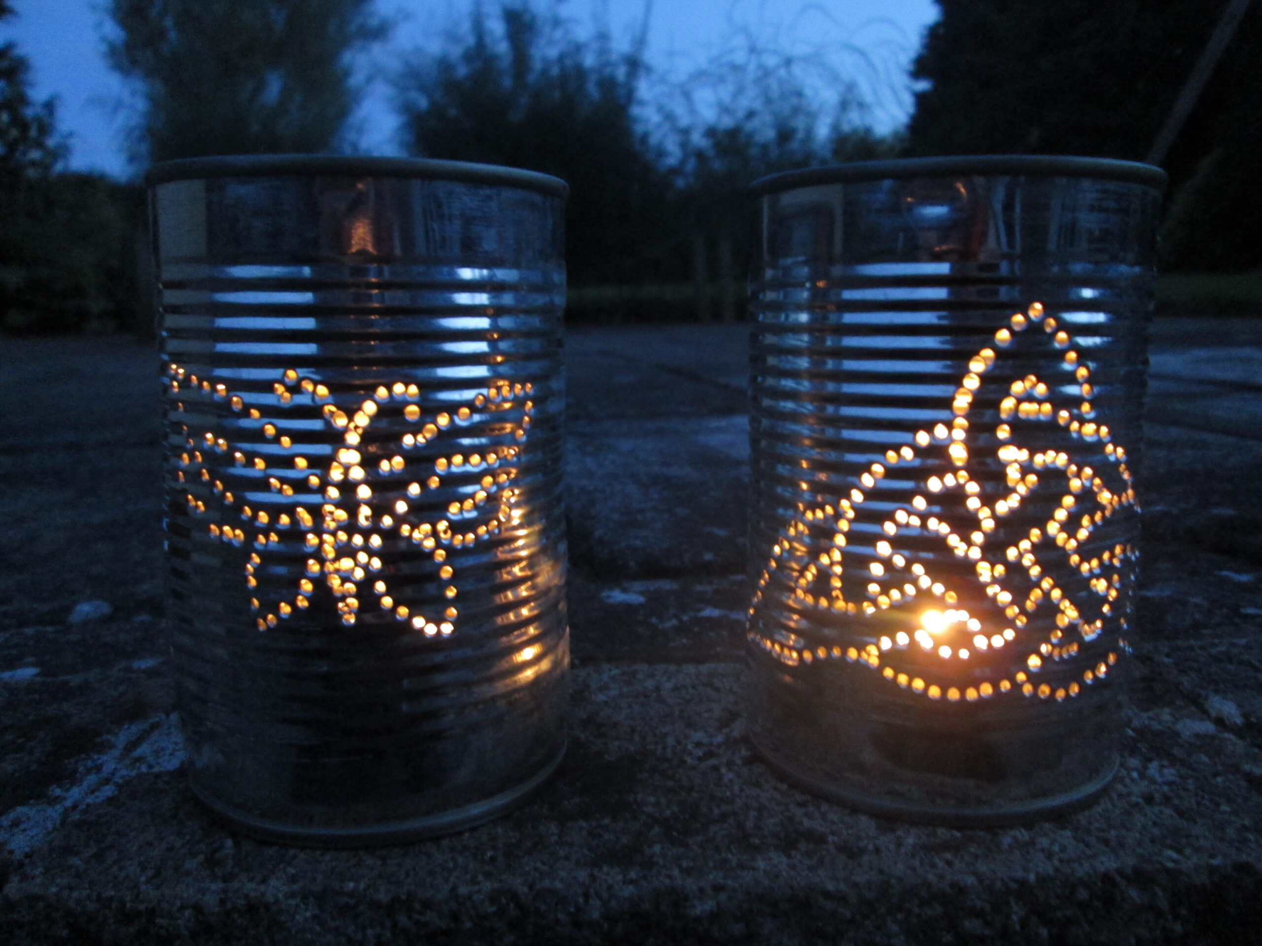 Tin Can Lanterns | Shawsseasonalliving inside Printable Tin Lantern Patterns
