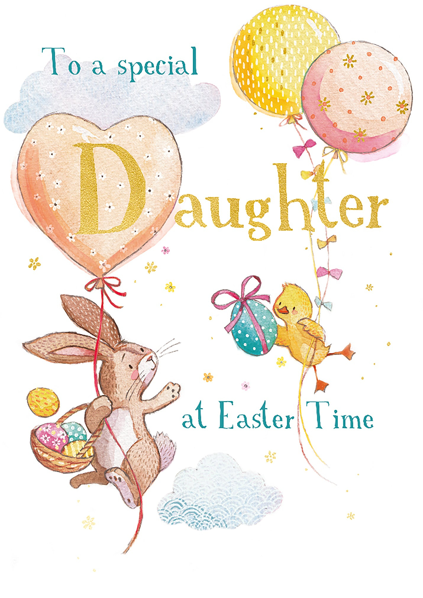 To A Special Daughter Hoppy Together Cute Easter Greeting Card intended for Free Printable Easter Cards For Daughter