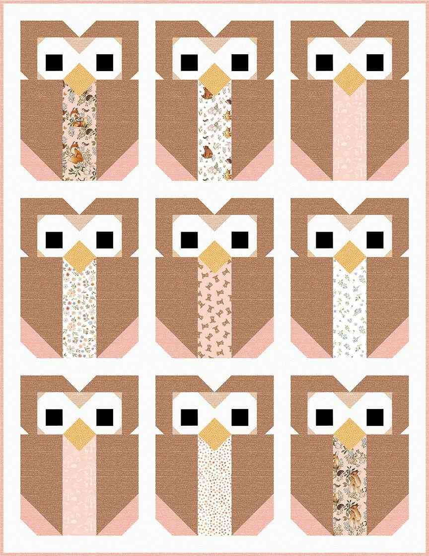 Top 15 Free Owl Quilt Patterns (+10 Bonus Patterns For Sale) - I intended for Free Printable Owl Applique Pattern