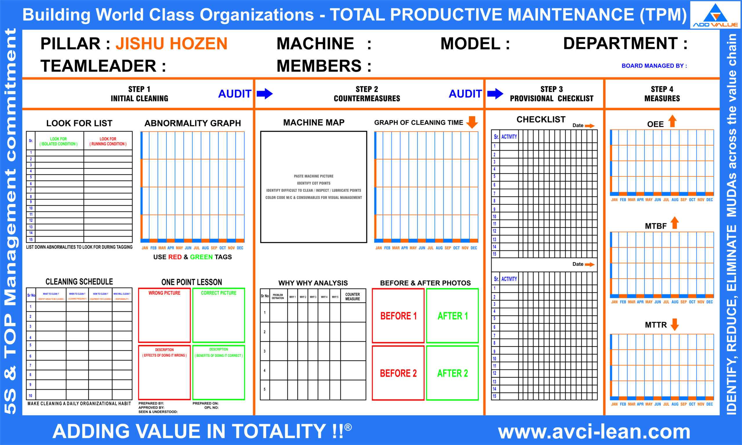 Tpm- Total Productive Maintenance- Main Objective Is To Improve throughout Free Tpm Excel Template