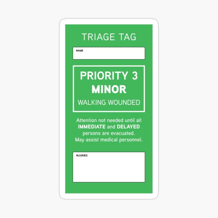 Free Printable Triage Tags