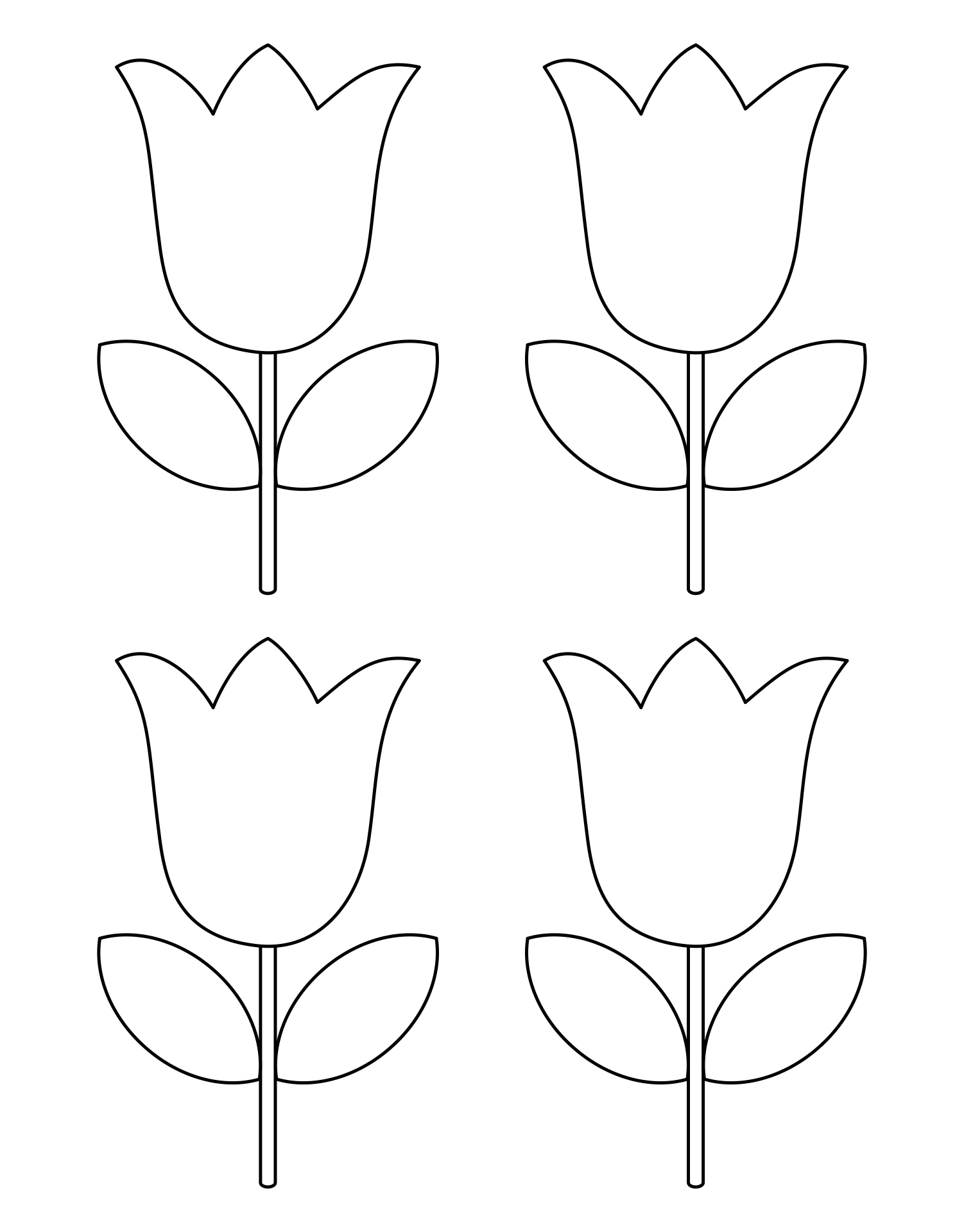Tulip Pattern Printable - Printable Party Favors in Free Printable Tulip Stencils
