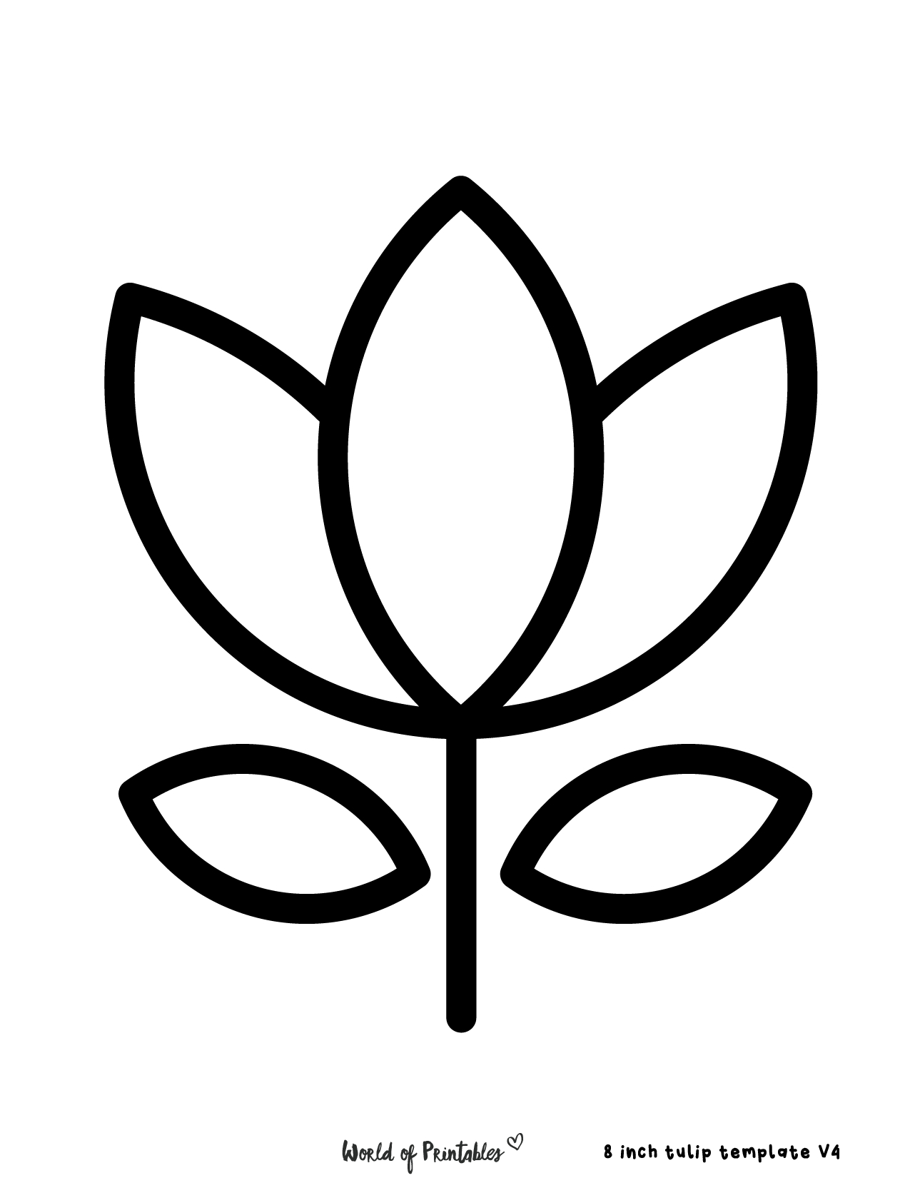 Tulip Template | 40 Best Printables To Choose From - World Of regarding Free Printable Tulip Stencils