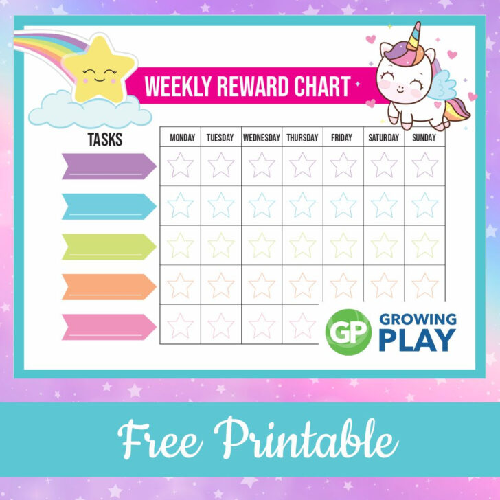 Weekly Reward Chart Printable Free