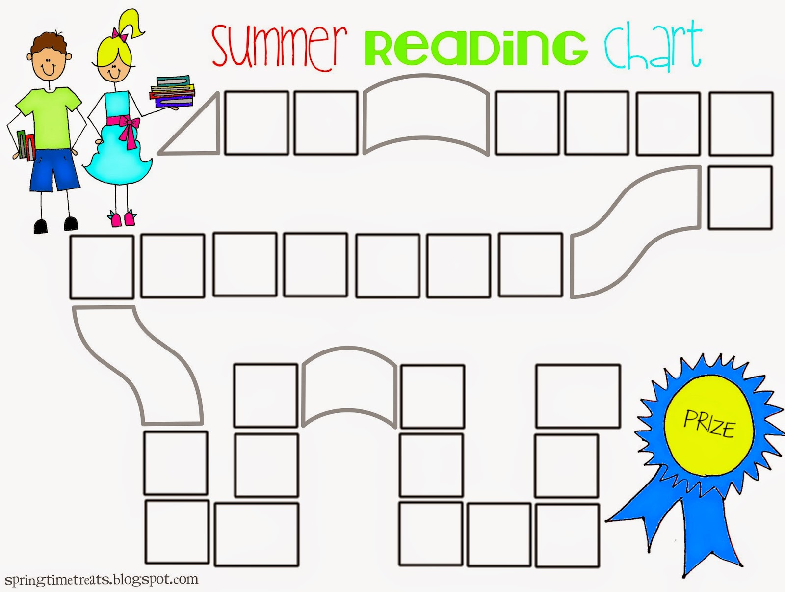 Updated Reading Chart - Free Printable. | Spring Time Doodles for Reading Chart Printable