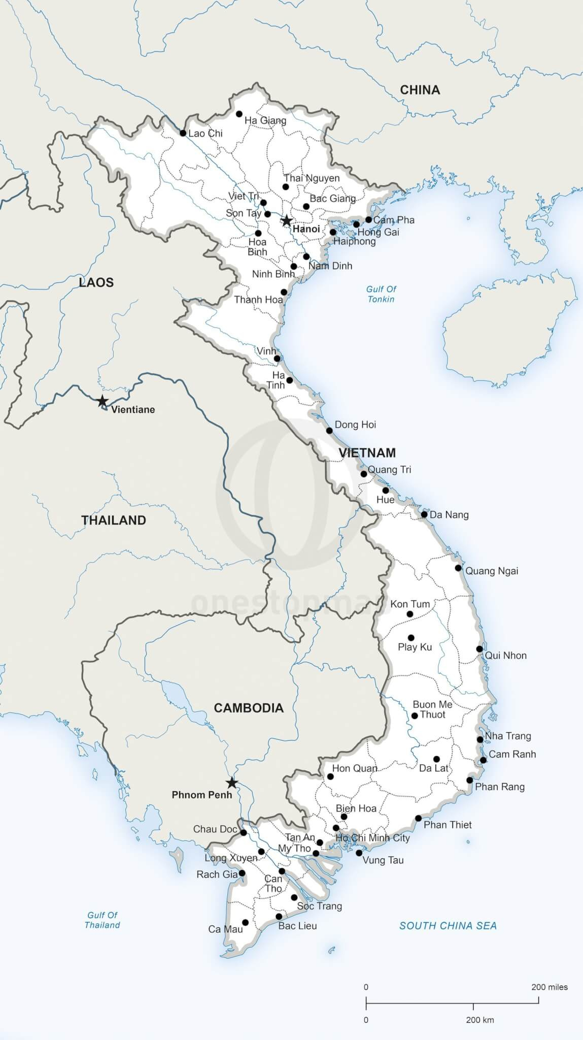 Vector Map Of Vietnam Political | One Stop Map for Free Printable Map Of Vietnam