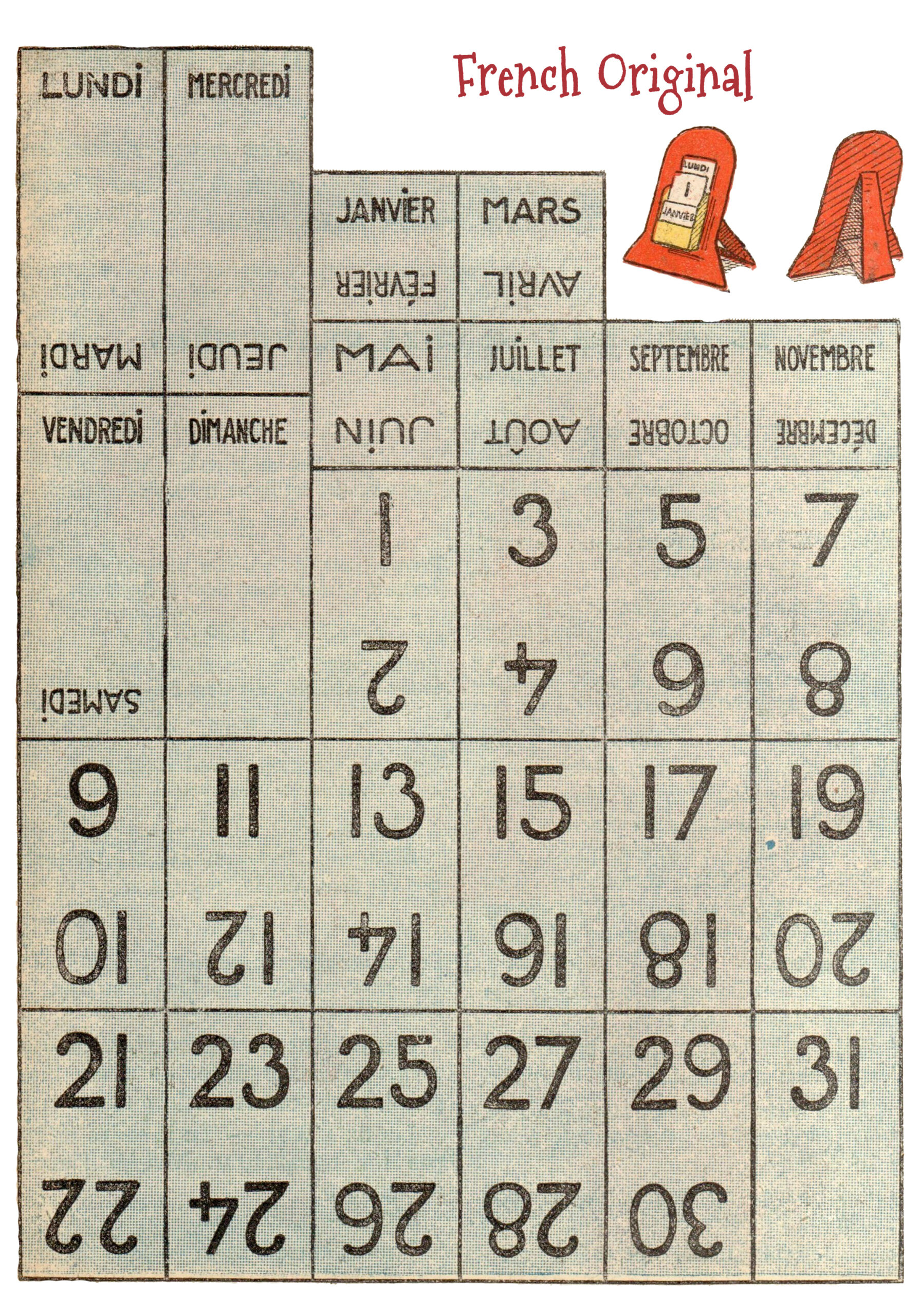 Vintage Perpetual Calendar – Free Printable – Wings Of Whimsy with Free Printable Vintage Number Stencils