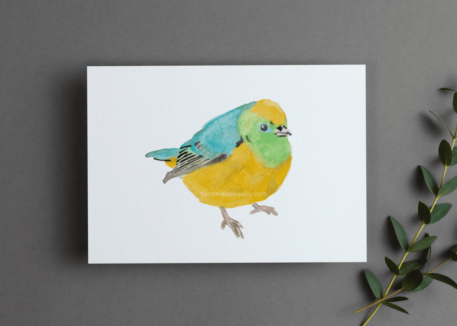 Watercolor Bird Print - Free Download - Handmade Weekly throughout Free Printable Watercolor Pictures To Paint