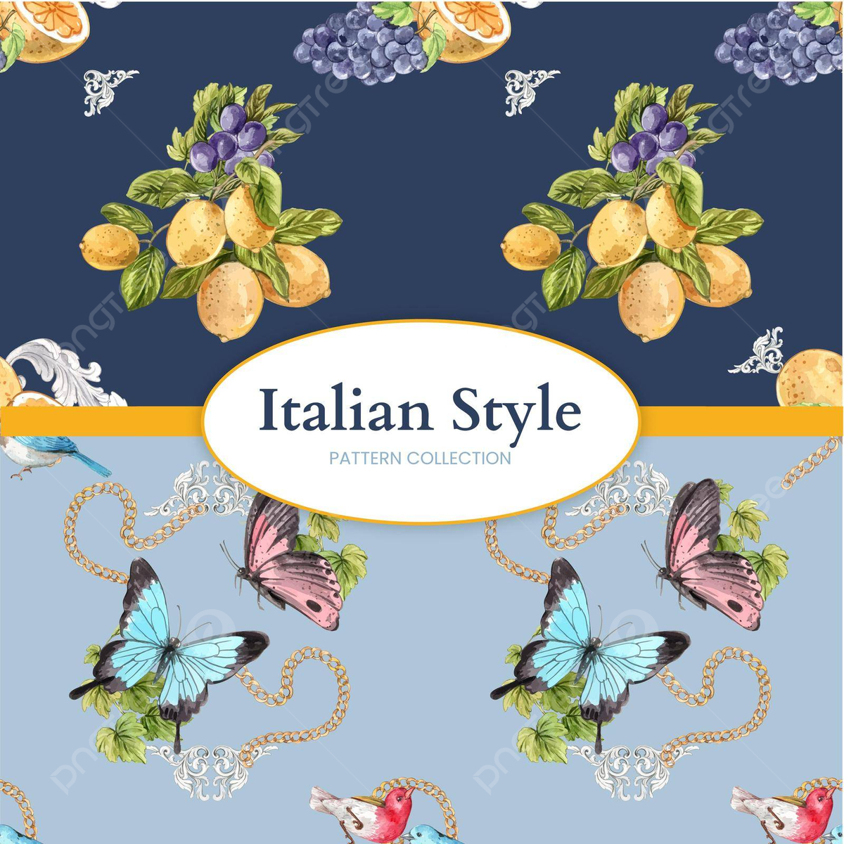 Watercolorstyled Italian Pattern Seamless Template Vector Grape with regard to Free Printable Patterns Of Italy