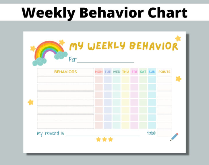 Weekly Reward Chart Printable