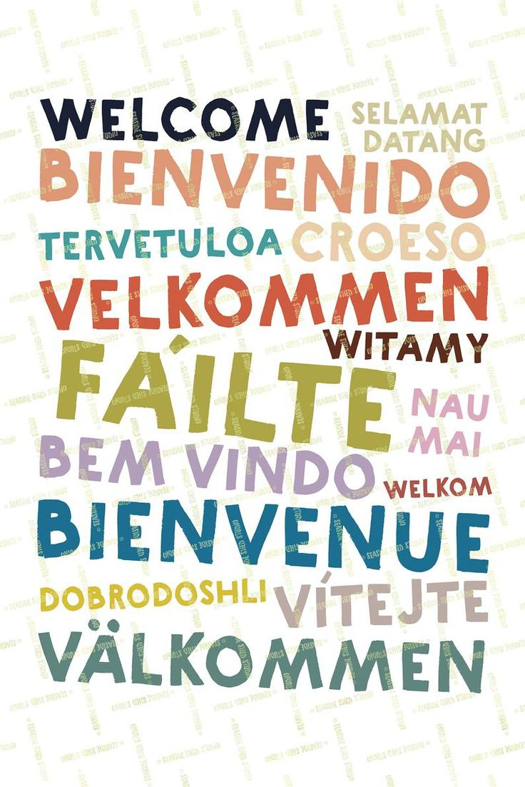 Welcome In Different Languages, Welcome Printable Poster, Fun for Free Printable Multilingual Welcome Poster