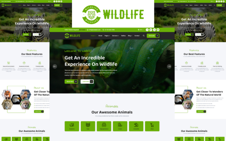Free Safari Website Templates