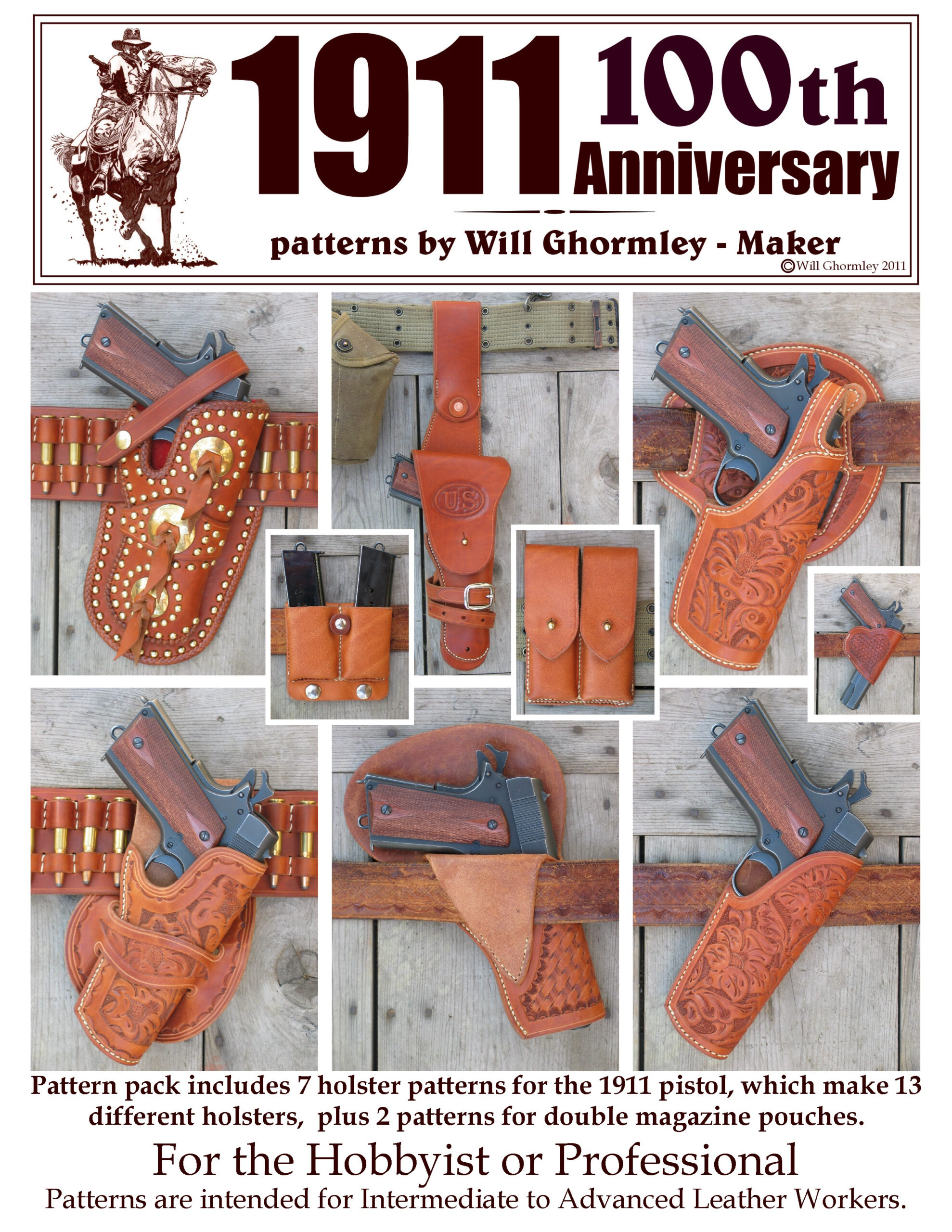 Will Ghormley - Maker, Old West Collection Patterns, Historically regarding Pdf Printable Leather Holster Patterns