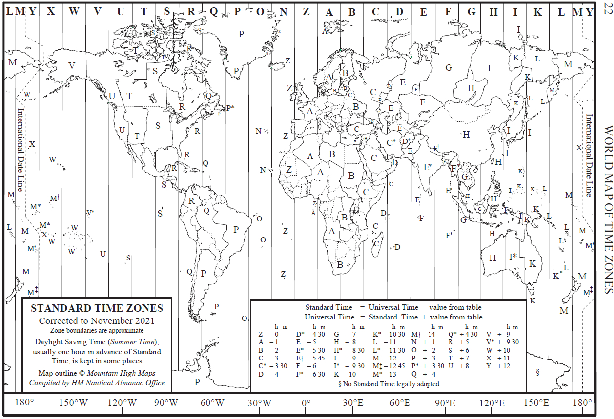 World Time Zone Map in World Map Time Zones Printable Free