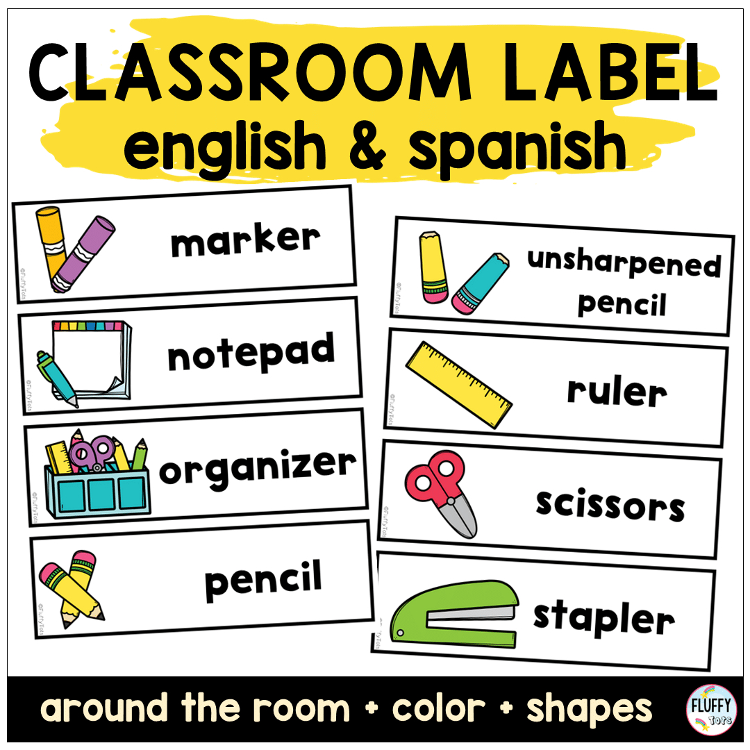 100+ Fun Classroom Labels With Pictures For Back To School throughout Free Printable Classroom Labels with Pictures