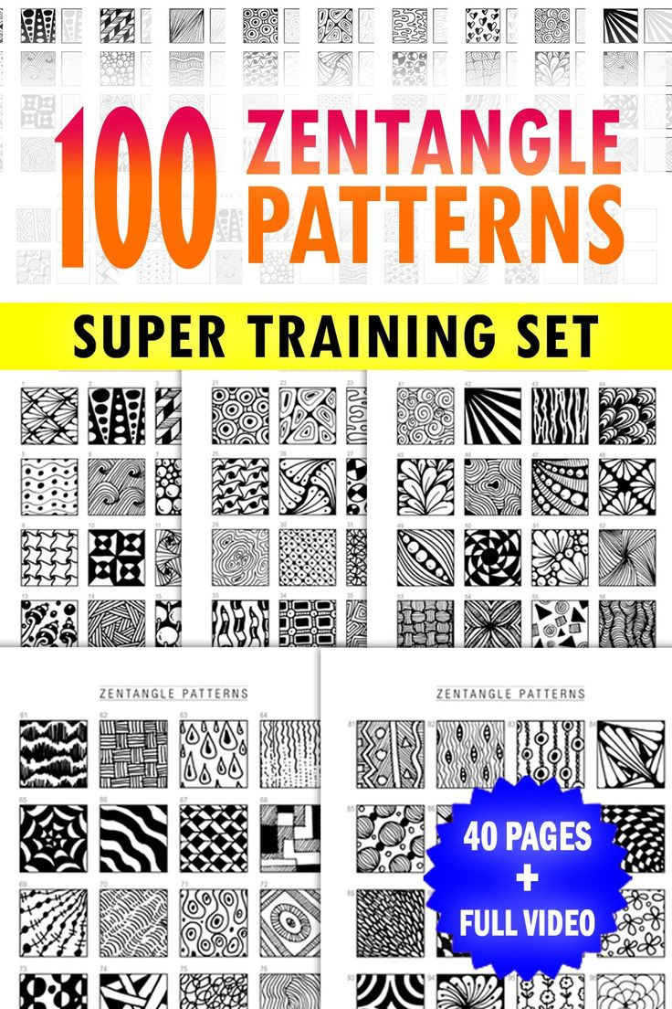 100 Zentangle Patterns Templates throughout Free Zentangle Pattern Printables