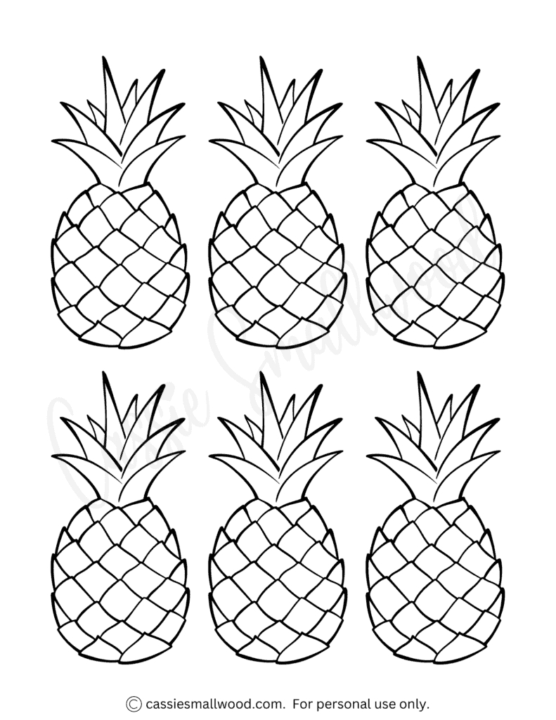 12 Cute Pineapple Templates (Free Printable) - Cassie Smallwood intended for Free Printable Pineapple