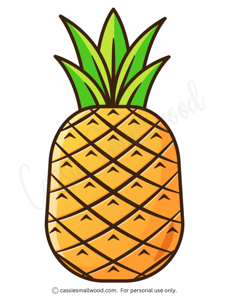 12 Cute Pineapple Templates (Free Printable) - Cassie Smallwood throughout Free Printable Pineapple