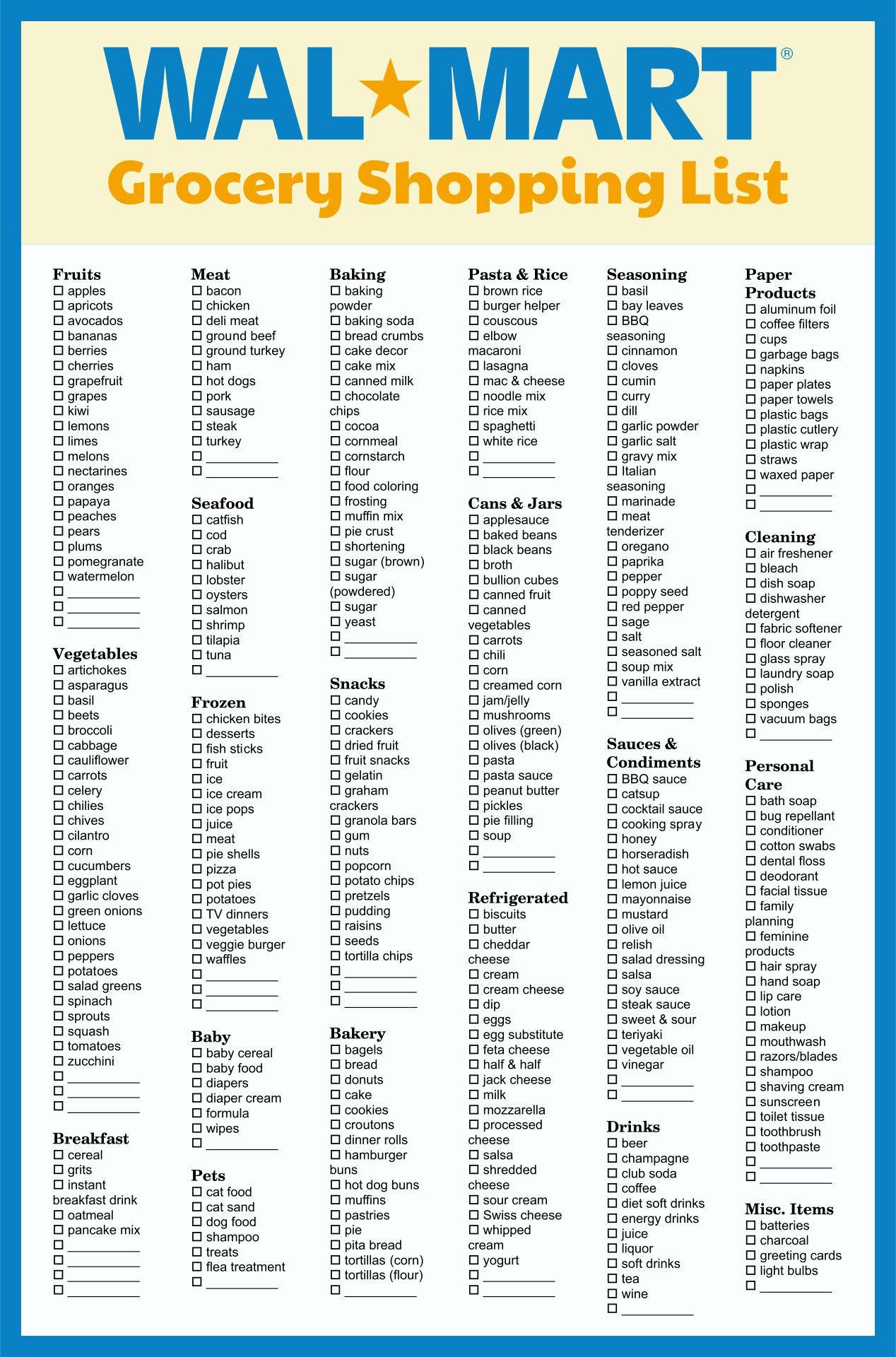 13 Best Grocery List Printable Ideas | Grocery List Printable in Free Printable Walmart Shopping List