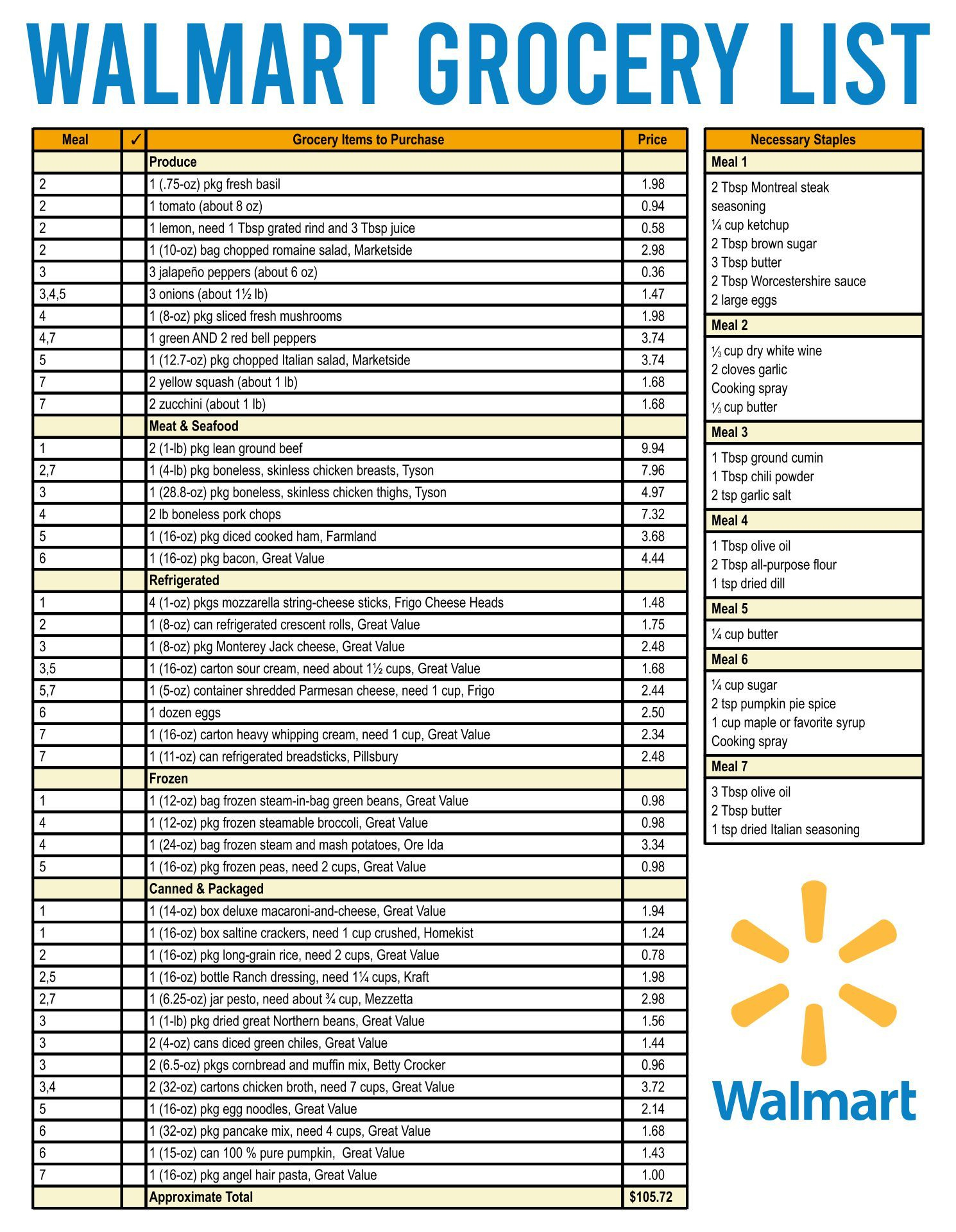 13 Best Grocery List Printable Ideas | Grocery List Printable regarding Free Printable Walmart Shopping List