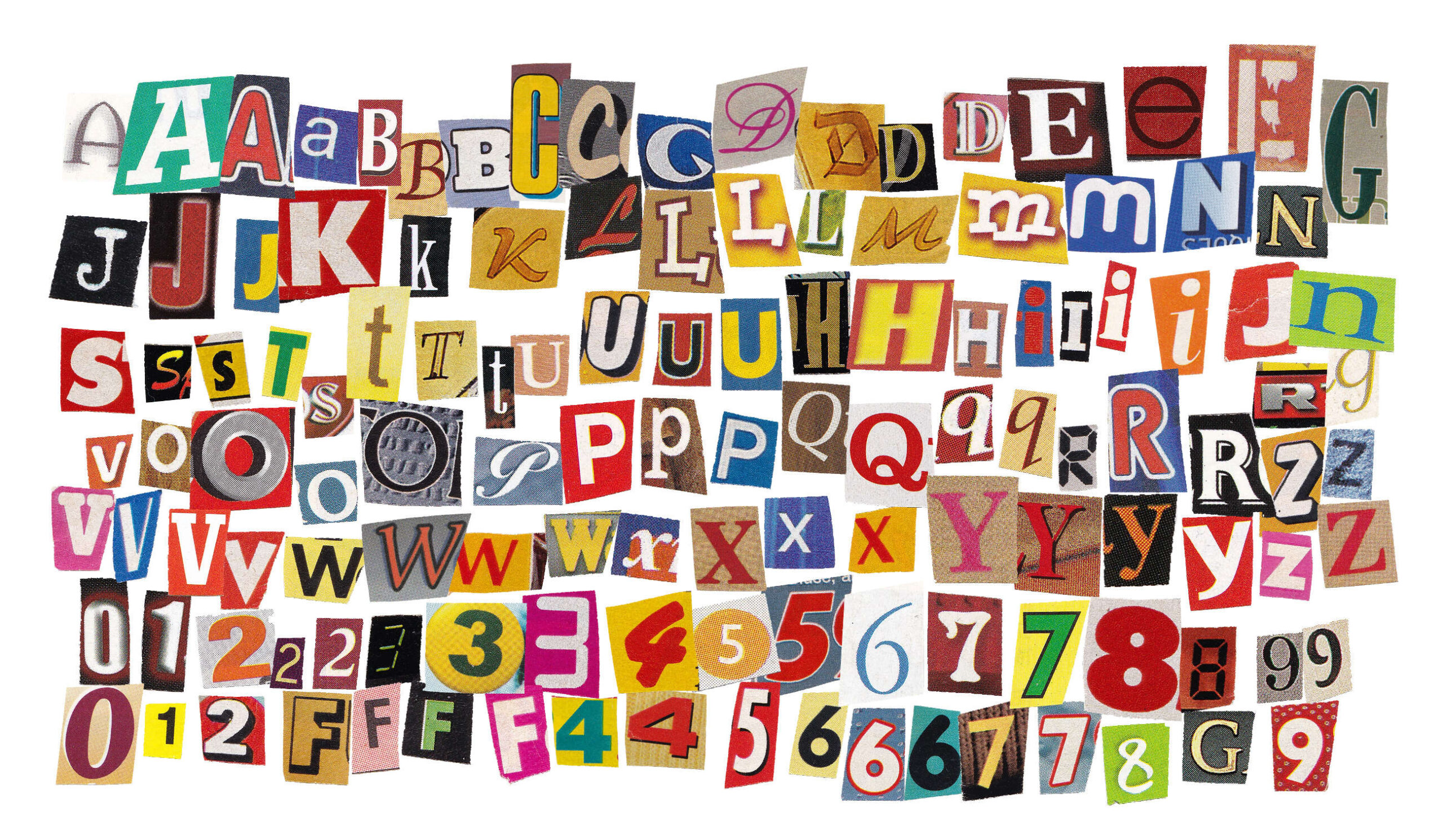 130 Newspaper And Magazine Cutout Letters (Png Transparent for Free Printable Scrapbook Letters Alphabet