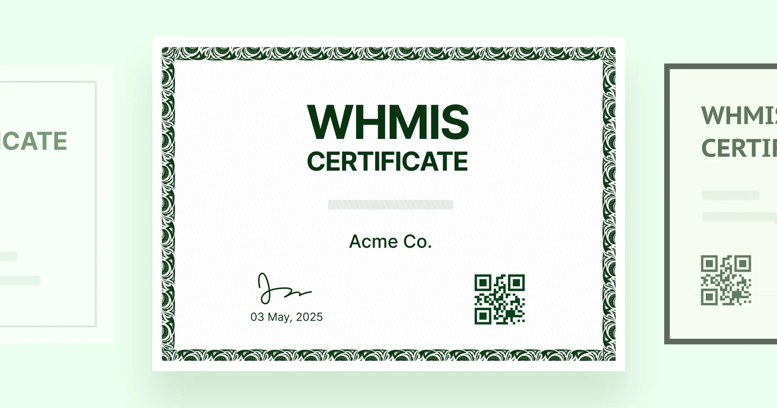 15 Editable Whmis Certificate Templates intended for Free Whmis Label Template