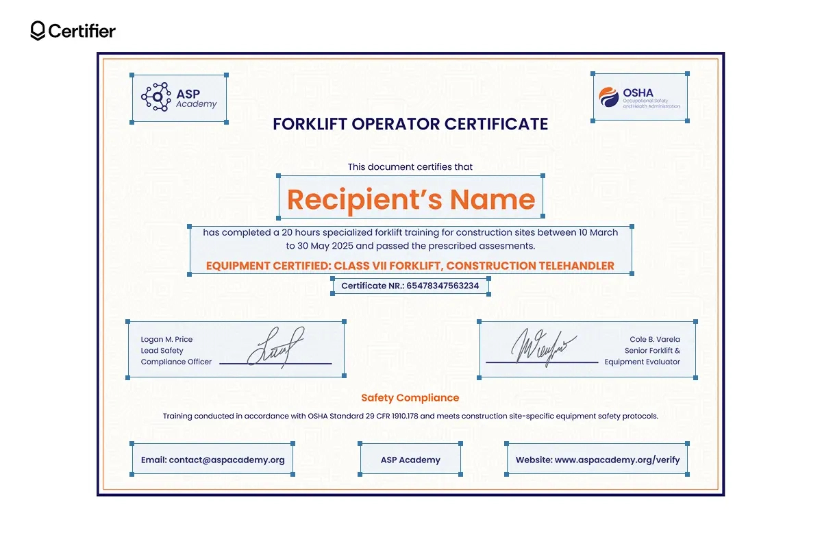 15 Forklift Certificate Templates: Free &amp;amp; Customizable inside Free Printable Forklift License Template