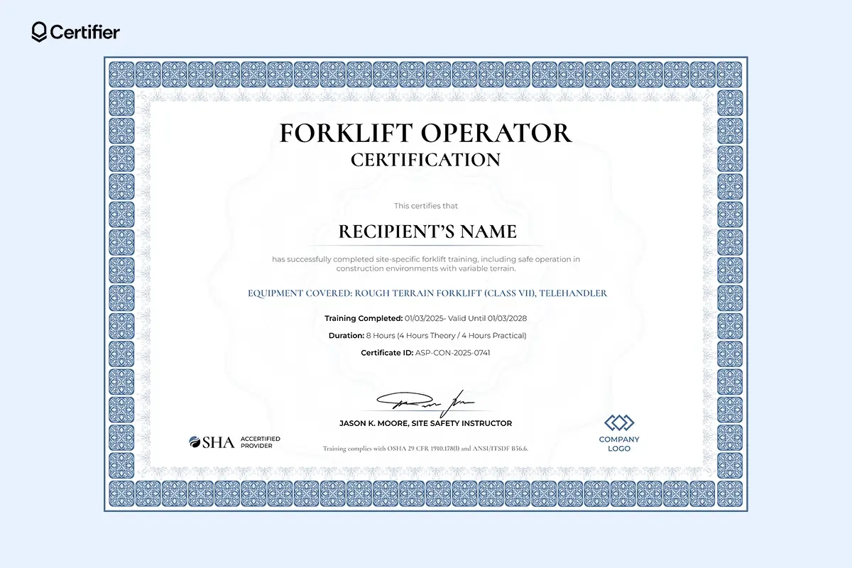 15 Forklift Certificate Templates: Free &amp;amp; Customizable pertaining to Free Printable Forklift License Template