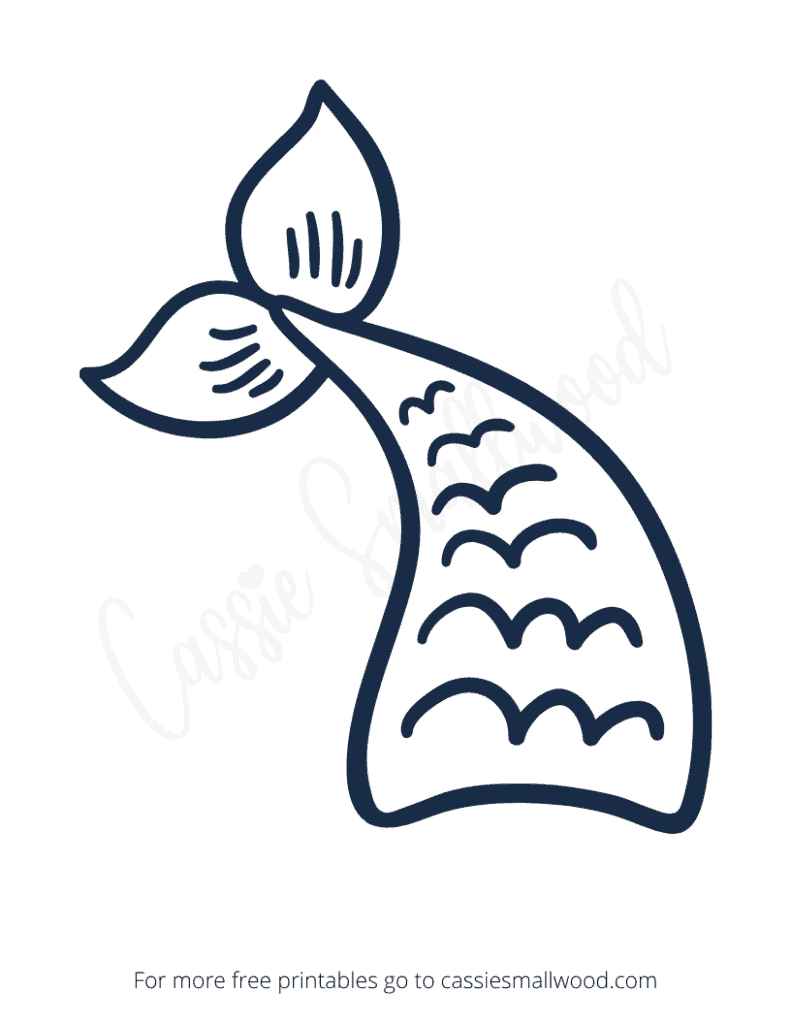 17 Cute Mermaid Templates - Cassie Smallwood inside Free Mermaid Tail Printable