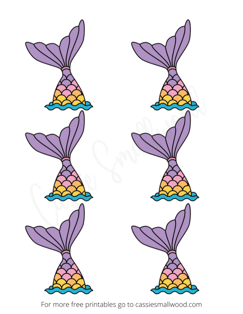 17 Cute Mermaid Templates - Cassie Smallwood pertaining to Free Mermaid Tail Printable