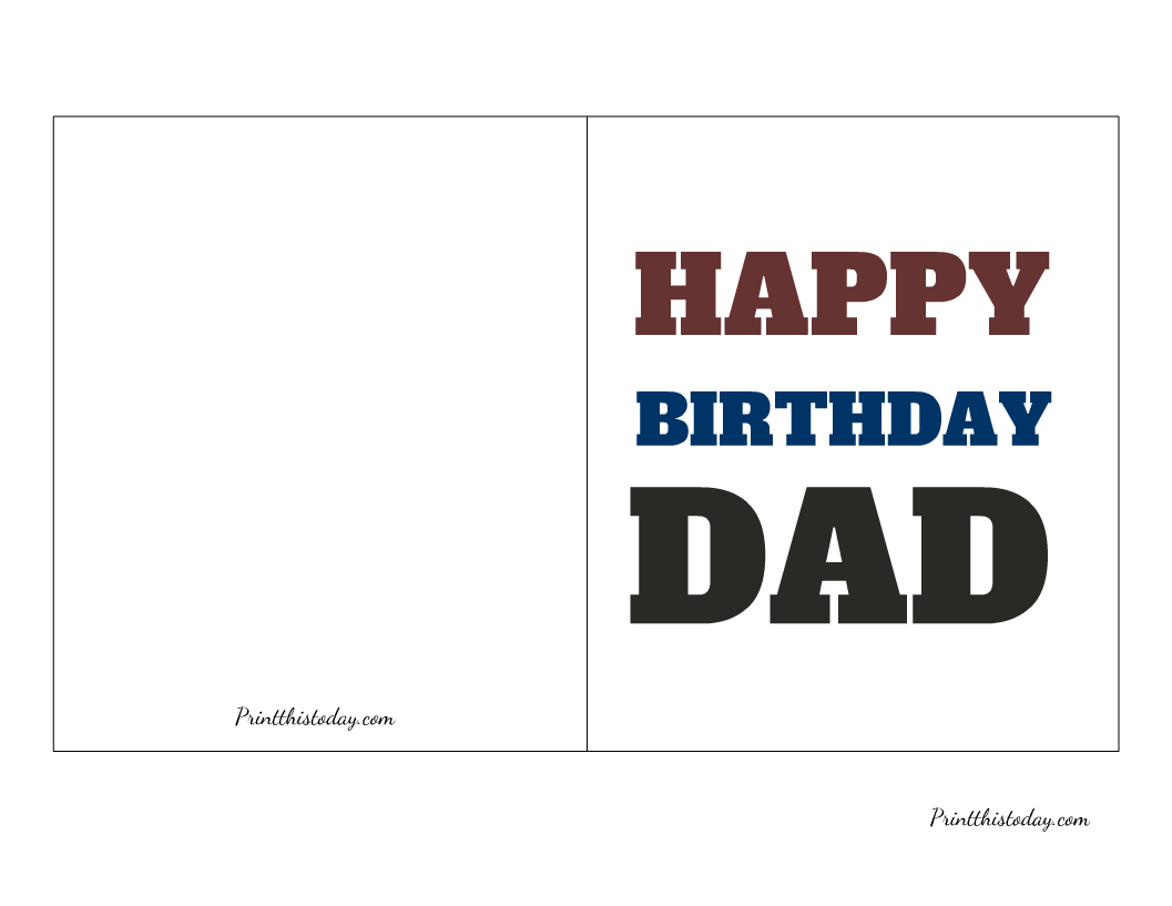 18 Cute And Elegant Free Printable Birthday Cards For Dad regarding Foldable Free Printable Birthday Cards For Dad