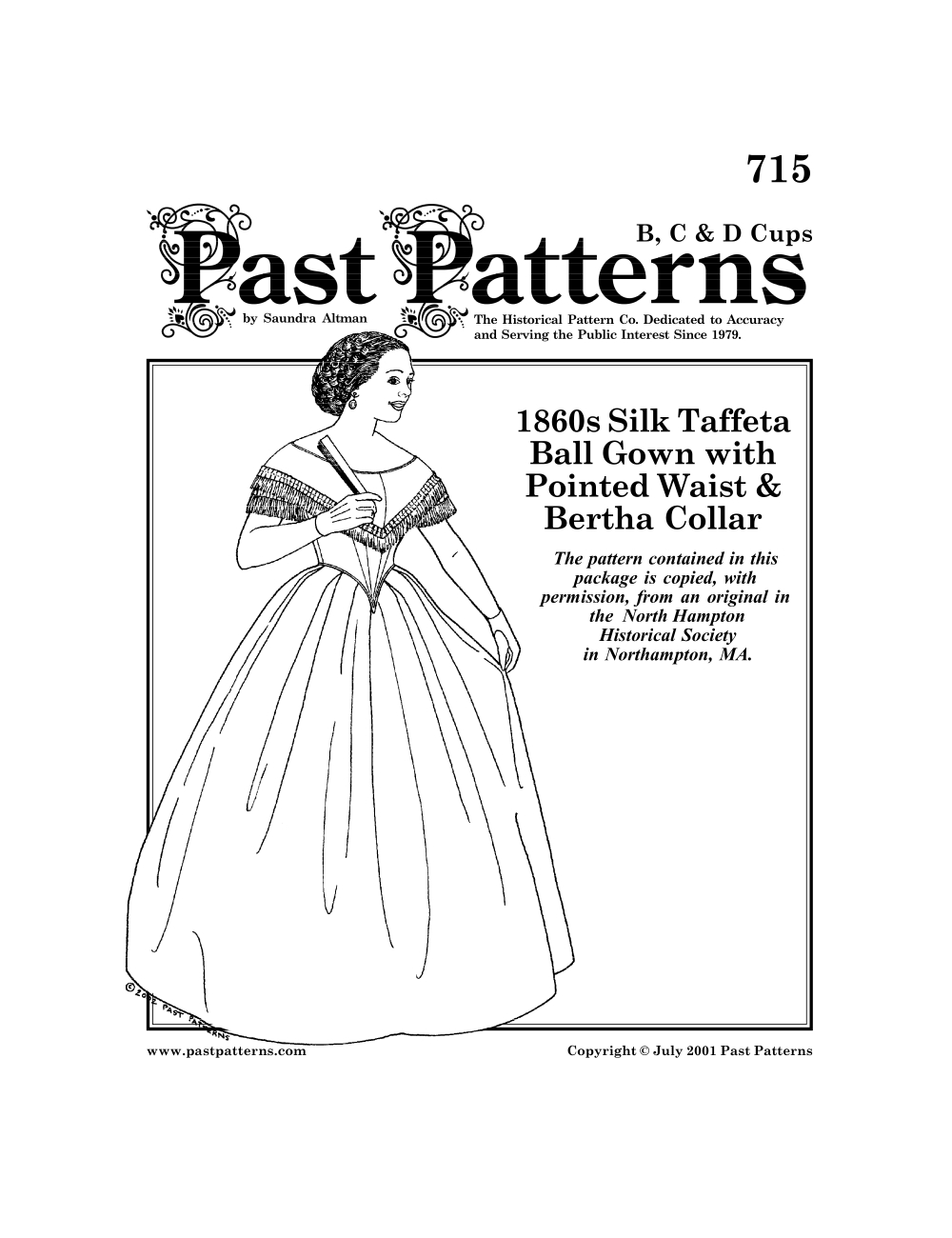 1860S Silk Taffeta Ball Gown Sewing Pattern | Sizes 8-26 | Past in 1860S Ball Gown Bodice Pattern Printable Free