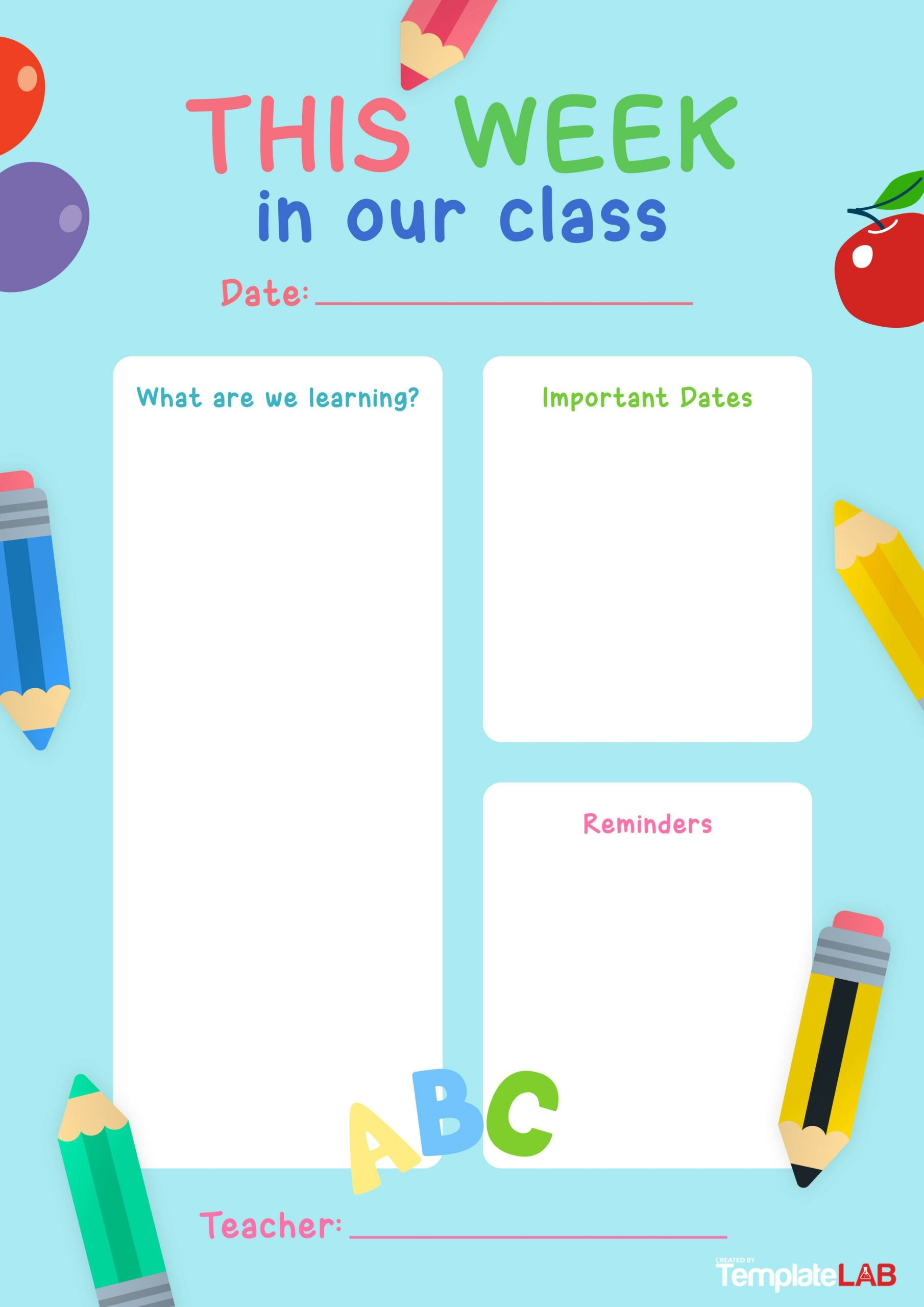 19 Creative Preschool Newsletter Templates (Free) for Free Printable Newsletter Templates For Preschool Teachers