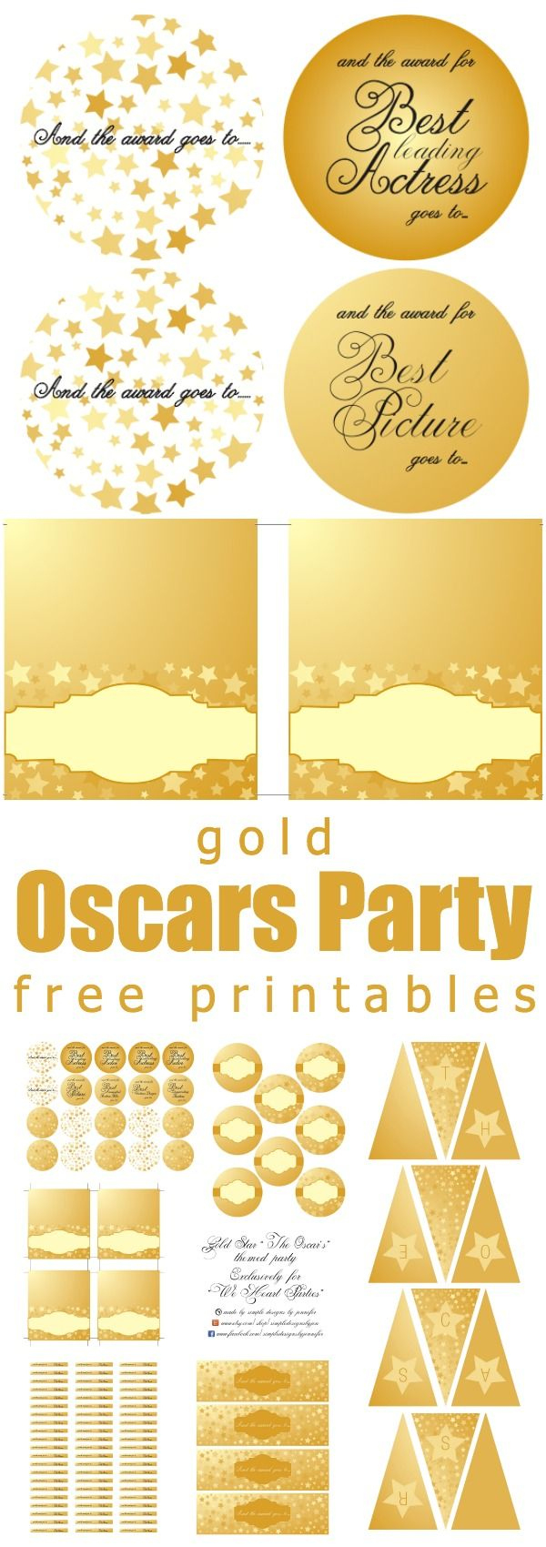 20 Winning Oscar Party Ideas in Free Oscar Printables