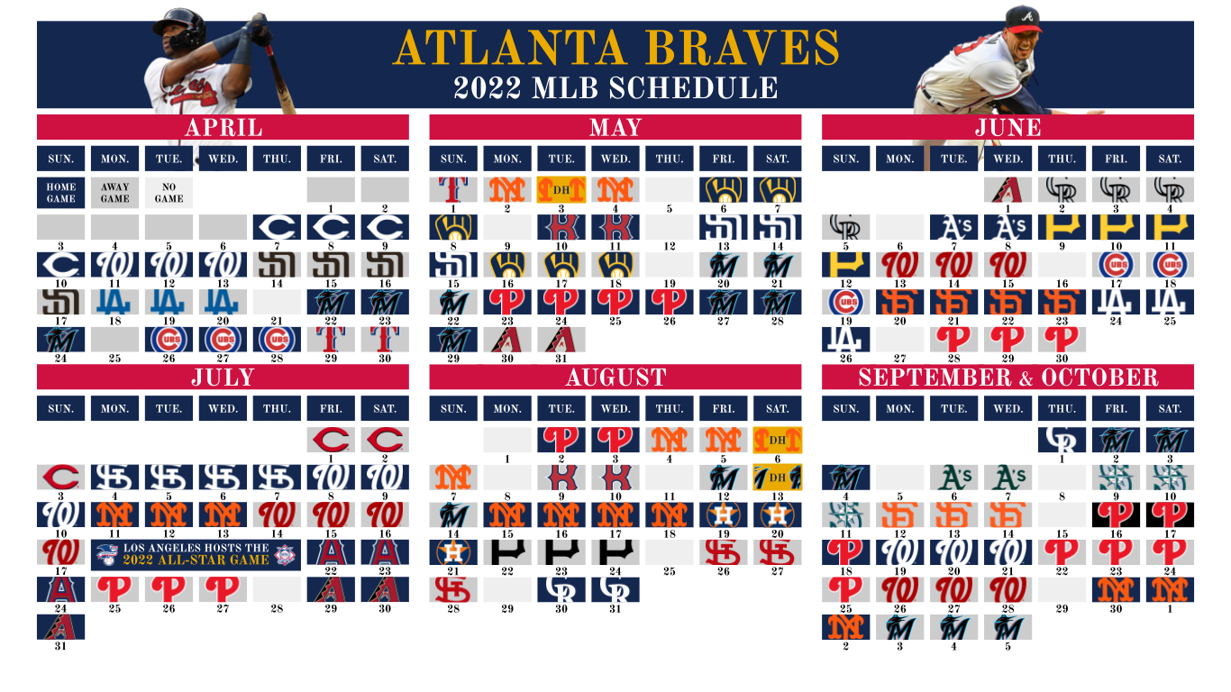 2022 Atlanta Braves Schedule Wallpaper (1366X768) : R/Braves within Free Printable Atlanta Braves Schedule
