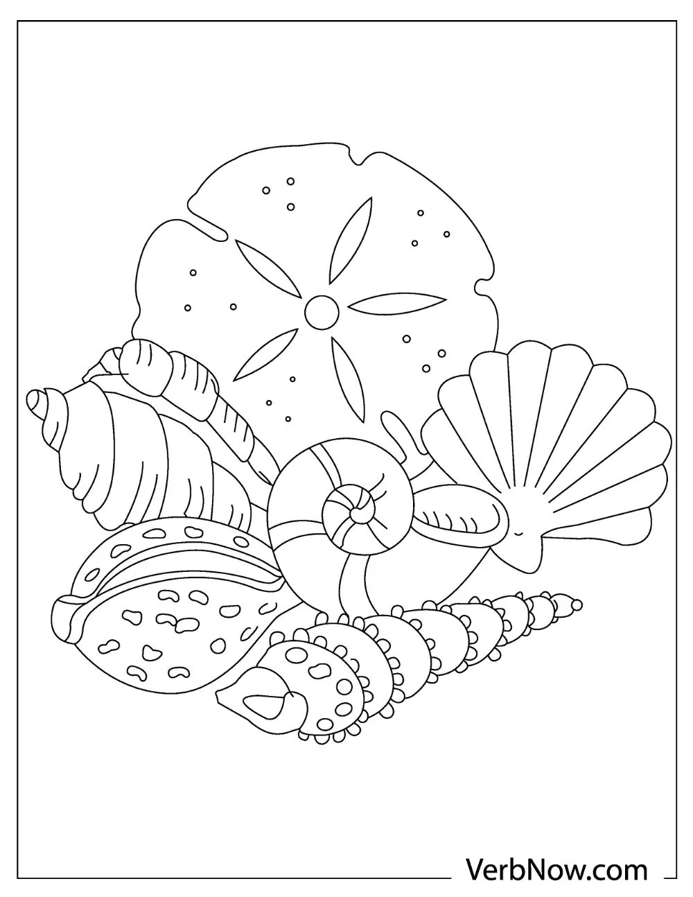 22 Free Shell Coloring Pages For Download (Printable Pdf) regarding Free Seashell Printables