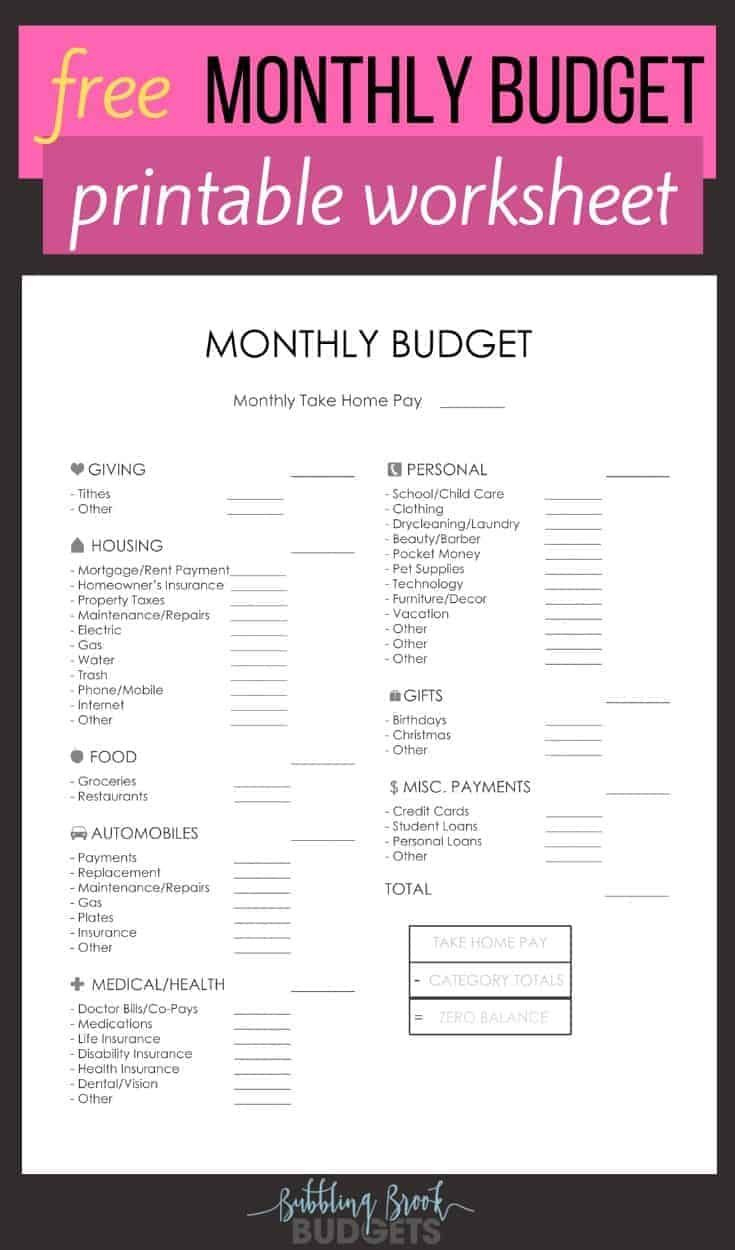 25 Awesome &amp;amp; Free Dave Ramsey Budgeting Printables That&amp;#039;Ll Help for Dave Ramsey Free Printable Budget Forms