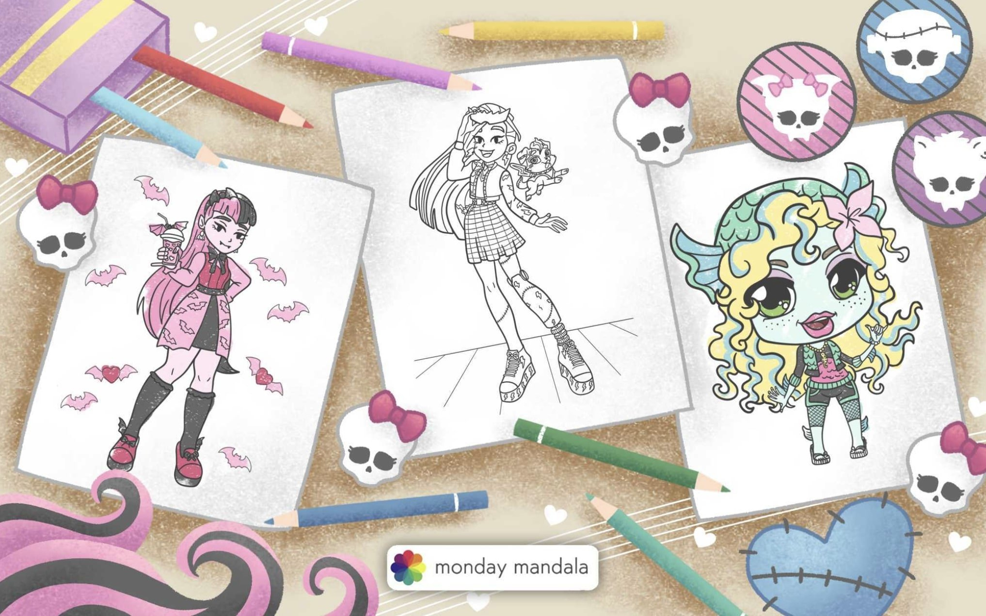 28 Monster High Coloring Pages (Free Pdf Printables) in Free Printable Monster High Paper Dolls