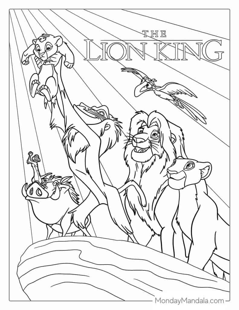 32 Lion King Coloring Pages (Free Pdf Printables) intended for Free Printable Lion King Images