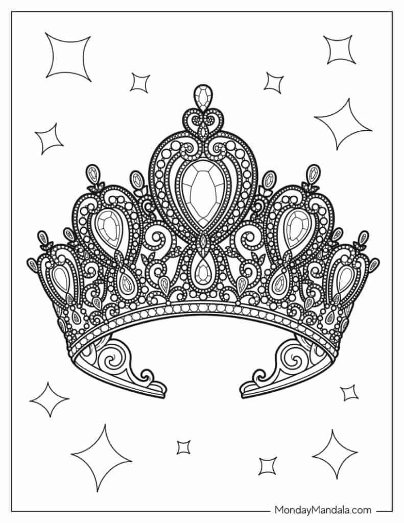37 Crown Coloring Pages (Free Pdf Printables) pertaining to Free Printable Pictures of Crowns